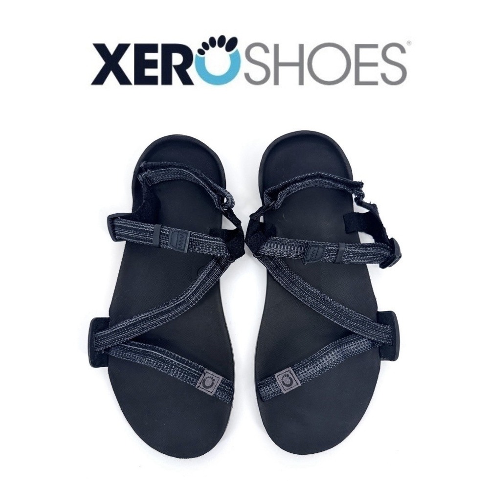 Xero Shoes Z-Trek Womens Barefoot Sandals 10 Black Trail Hiking Outdoors Gorp